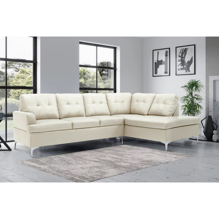 Ivy Bronx Falun 2 Piece Vegan Leather Sectional Wayfair